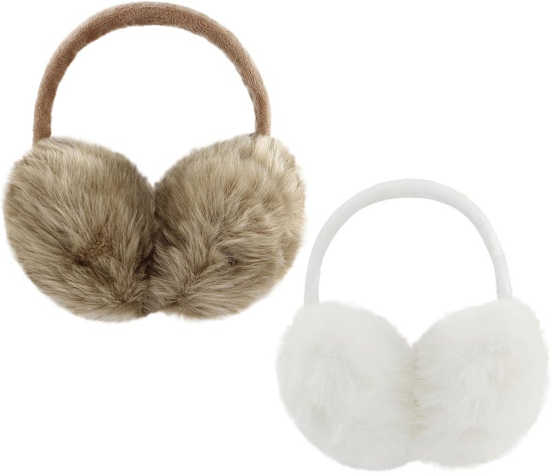 POXIMI Store Women Winter Earmuffs Girl Ski Adjustable Ear Covers for Cute Bow Ear Warmer Outdoor Earmuff Fleece Lining - Image 1